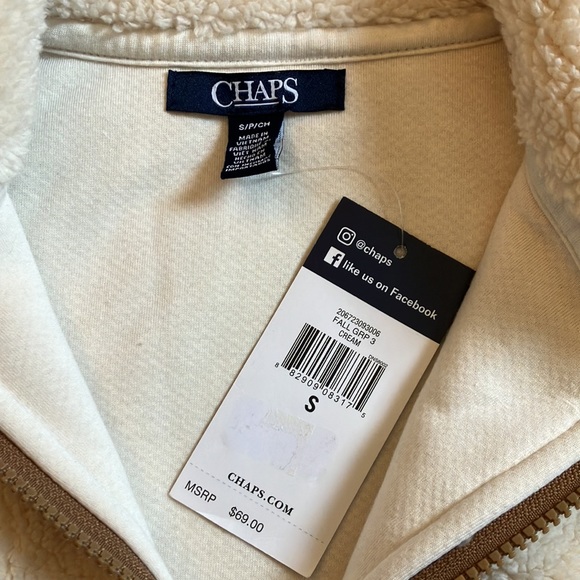 Last Chance! Chaps White Teddy Bear Vest - Picture 3 of 5